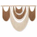Makramee Wandbehang Set 120 cm Baumwolle Beige Braun Boho Dekoration