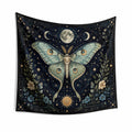 Wandteppich 150 x 130 cm aus Polyester in Dunkelblau mit Mondfalter Sternenmuster