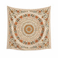 Wandteppich 150 cm x 150 cm aus Polyester in Creme Orange mit Blumenmuster